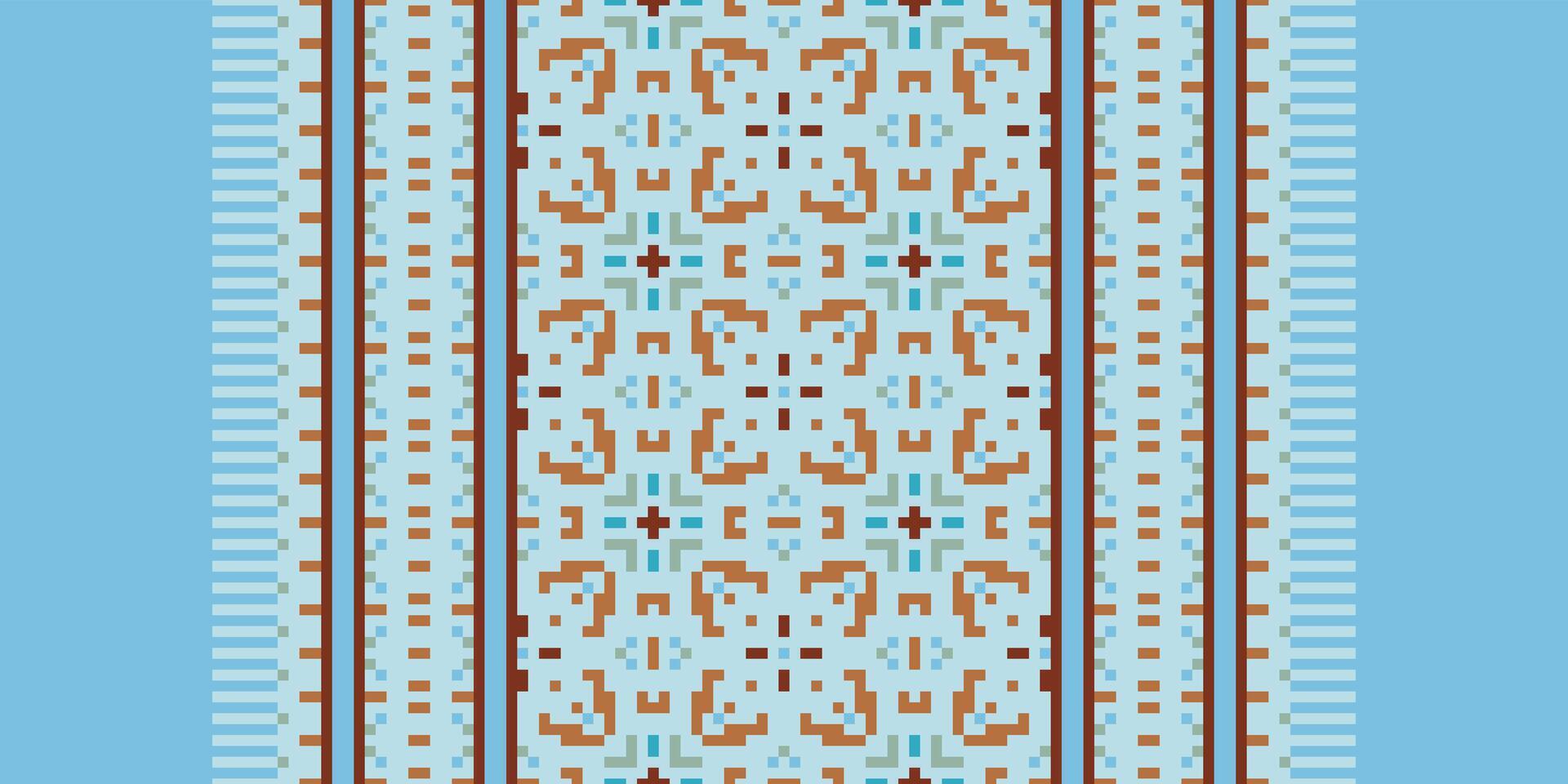 Salwar Pattern Seamless Mughal architecture Motif embroidery, Pixel Ikat embroidery Design for Print 60s paisley tie dye damascus ornament rugs hipster kurta pajama vector