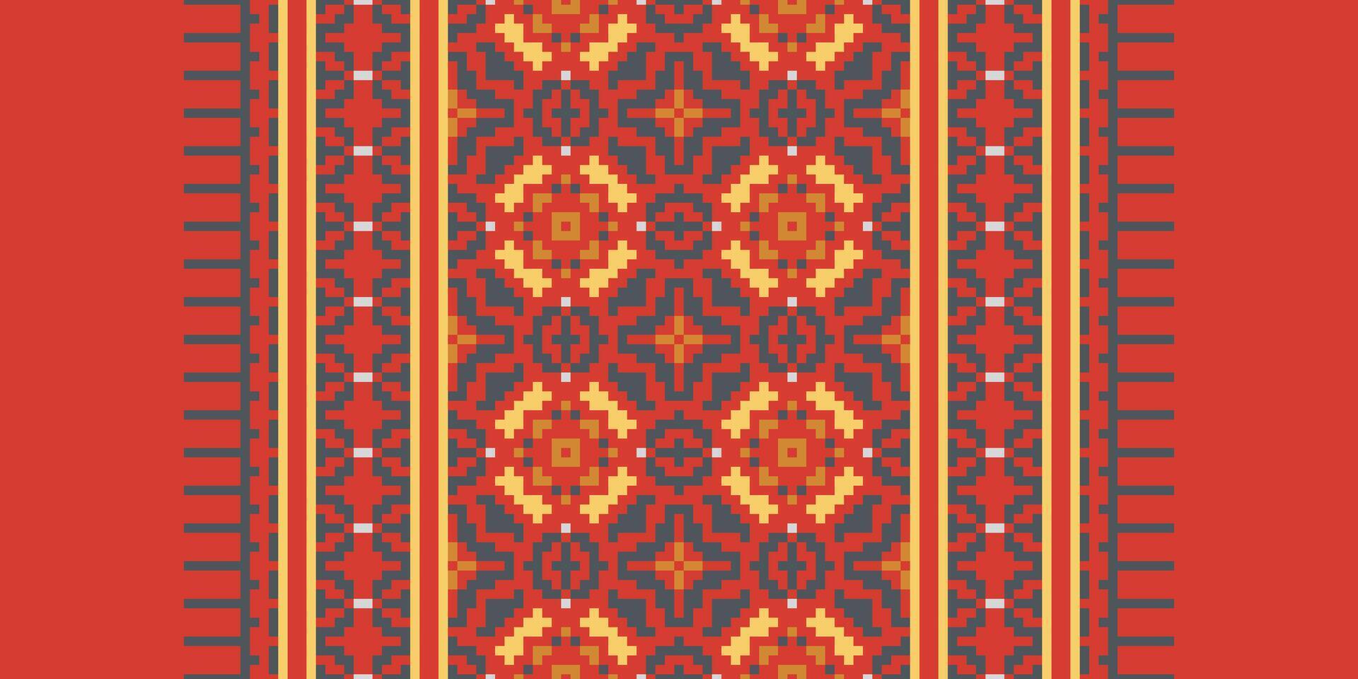 Salwar Pattern Seamless Mughal architecture Motif embroidery, Pixel Ikat embroidery Design for Print scandinavian pattern saree ethnic nativity gypsy pattern vector