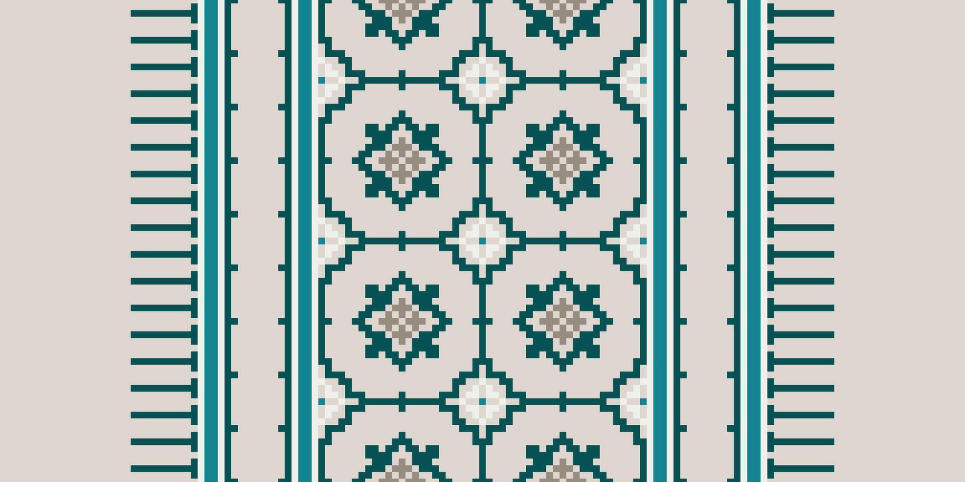 Salwar Pattern Seamless Scandinavian pattern Motif embroidery, Pixel Ikat embroidery Design for Print scarf hijab pattern kerchief Pixel Ikat Silk kurti model mughal patterns vector