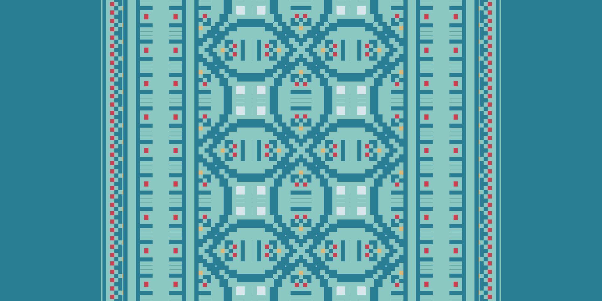 Salwar Pattern Seamless Scandinavian pattern Motif embroidery, Pixel Ikat embroidery Design for Print tapestry floral kimono repeat pattern lacing spanish motif vector