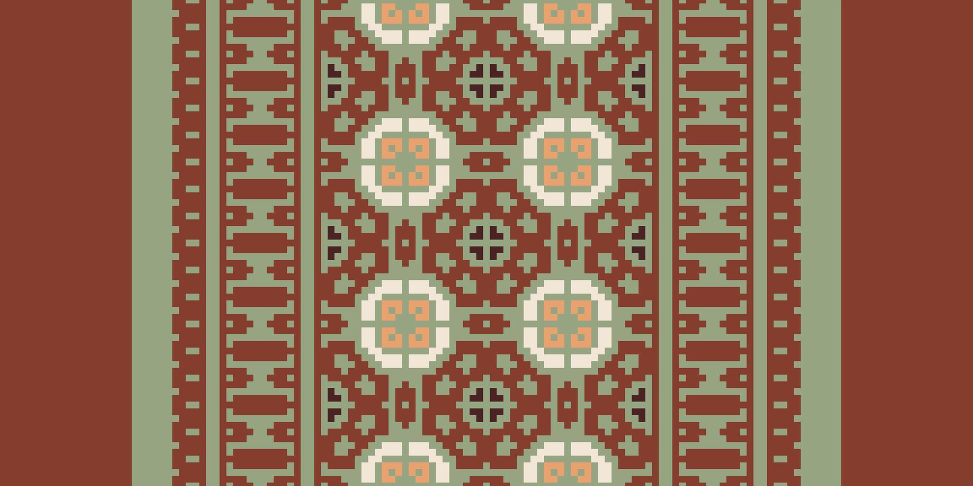 Salwar Pattern Seamless Scandinavian pattern Motif embroidery, Pixel Ikat embroidery Design for Print scandinavian pattern saree ethnic nativity gypsy pattern vector