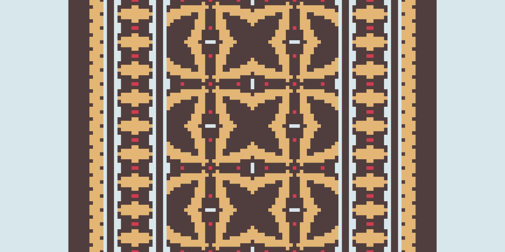 Salwar Pattern Seamless Scandinavian pattern Motif embroidery, Pixel Ikat embroidery Design for Print pattern vintage flower folk navajo patchwork pattern vector