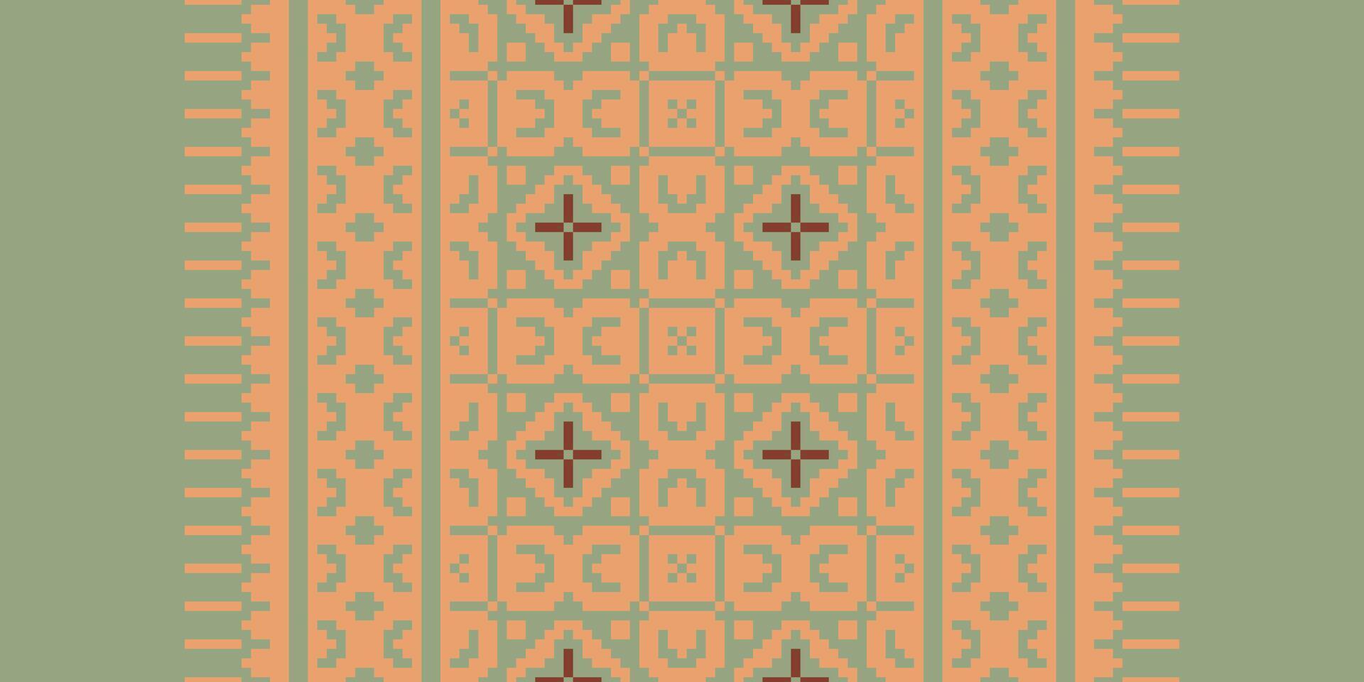 Pakistani dresses pattern Seamless Native American, Motif embroidery, Pixel Ikat embroidery Design for Print Texture fabric saree sari carpet. kurta patola saree vector