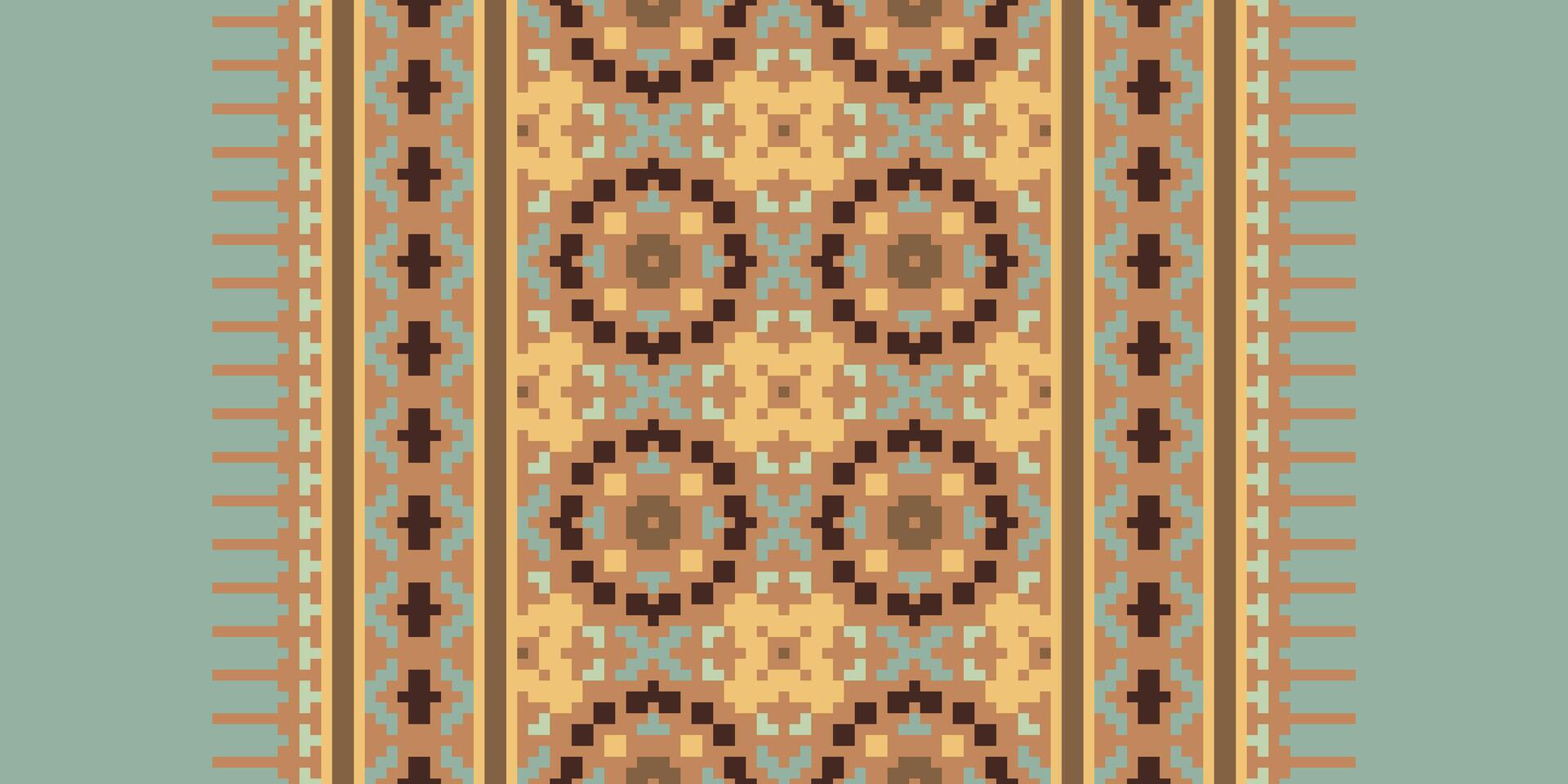 Pakistani dresses pattern Seamless Native American, Motif embroidery, Pixel Ikat embroidery Design for Print pattern vintage flower folk navajo patchwork pattern vector
