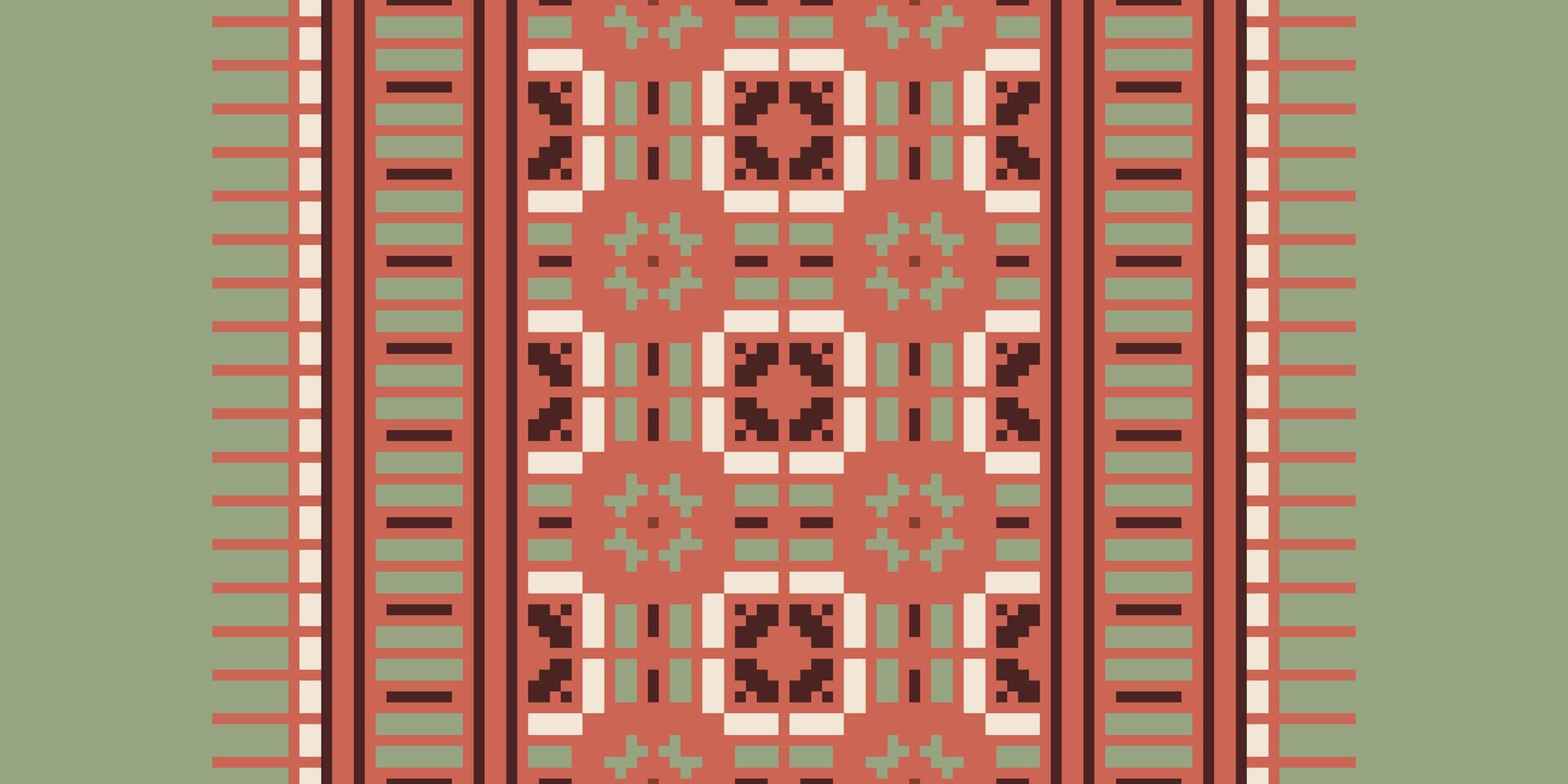 Pakistani dresses pattern Seamless Bandana print silk Motif embroidery, Pixel Ikat embroidery Design for Print Texture fabric saree sari carpet. kurta patola saree vector