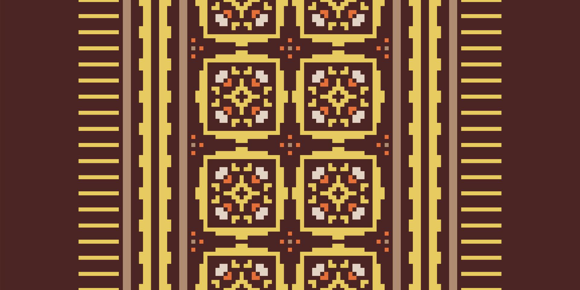 Pakistani dresses pattern Seamless Bandana print silk Motif embroidery, Pixel Ikat embroidery Design for Print jacquard slavic pattern folklore pattern kente arabesque vector