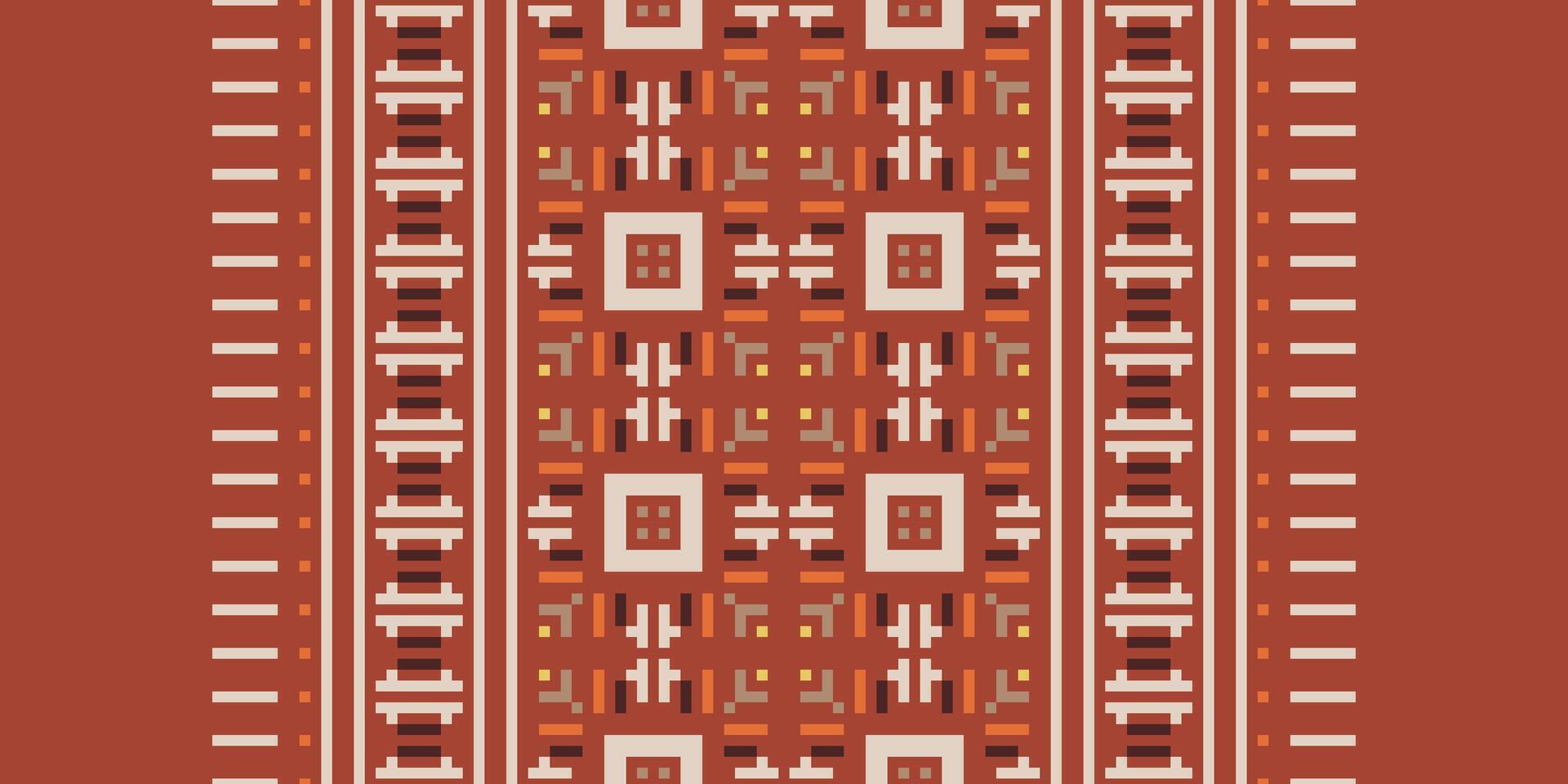 Pakistani dresses pattern Seamless Bandana print silk Motif embroidery, Pixel Ikat embroidery Design for Print border embroidery ancient egypt vector