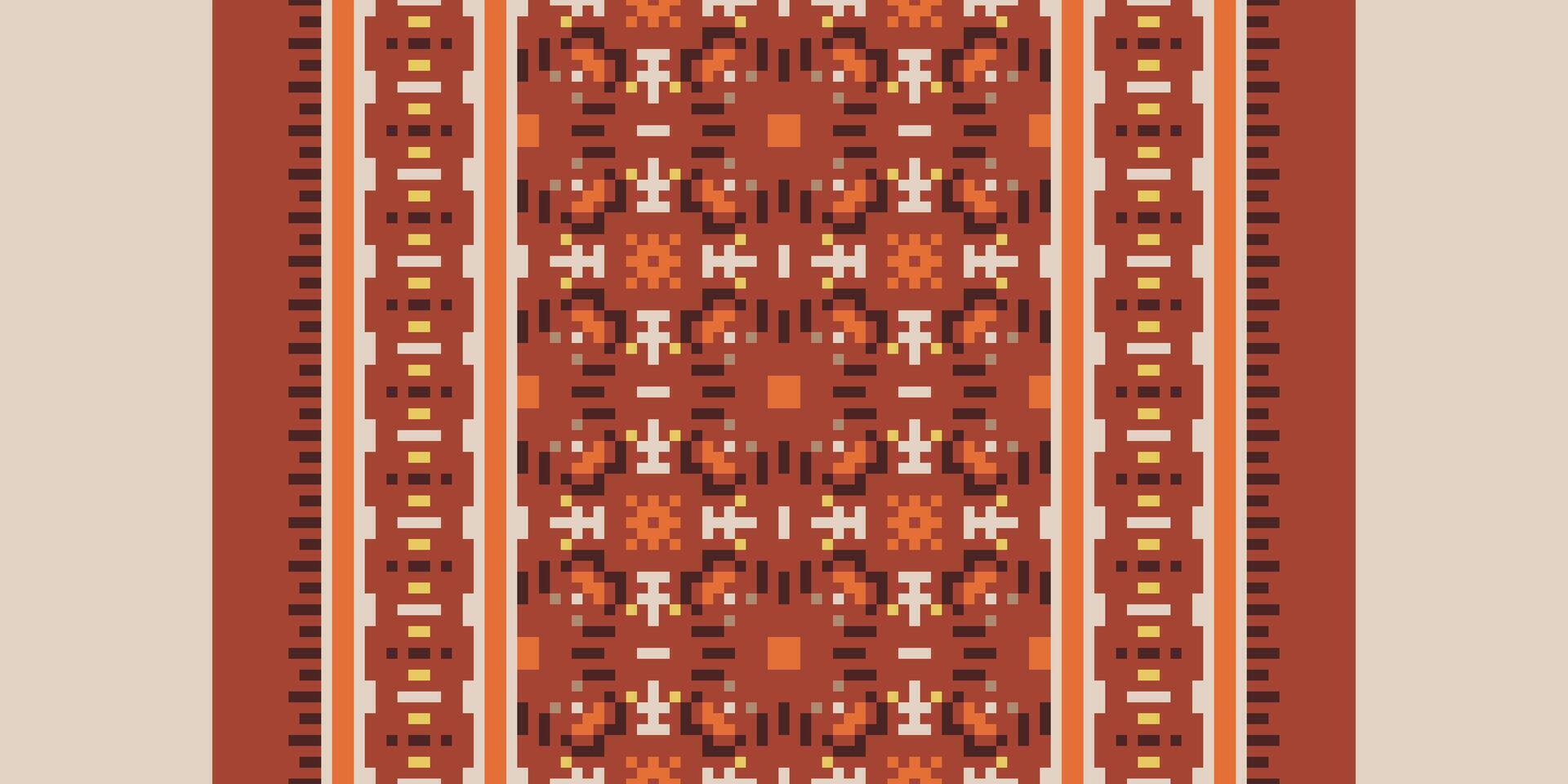 Pakistani dresses pattern Seamless Bandana print silk Motif embroidery, Pixel Ikat embroidery Design for Print egyptian hieroglyphs tibetan geo pattern vector