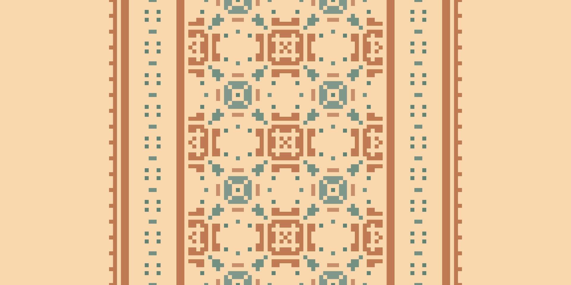 Pakistani dresses pattern Seamless Mughal architecture Motif embroidery, Pixel Ikat embroidery Design for Print indonesian batik motif embroidery native american kurta mughal design vector