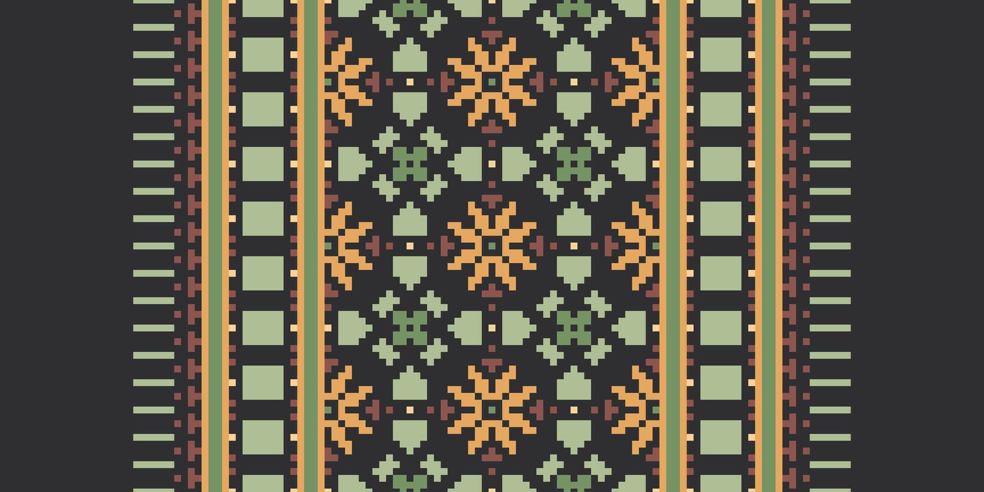 Pakistani dresses pattern Seamless Mughal architecture Motif embroidery, Pixel Ikat embroidery Design for Print endless arabesque cloth dupatta shawl bandana print silk kurta men vector
