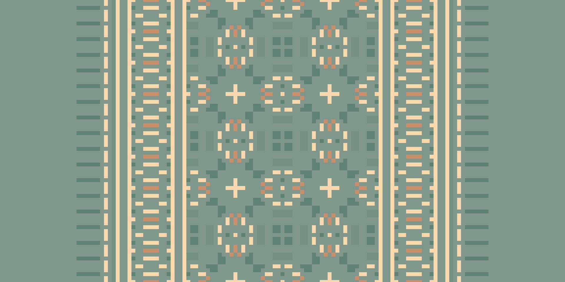 Pakistani dresses pattern Seamless Mughal architecture Motif embroidery, Pixel Ikat embroidery Design for Print vyshyvanka placemat quilt sarong sarong beach kurtis Indian motifs vector