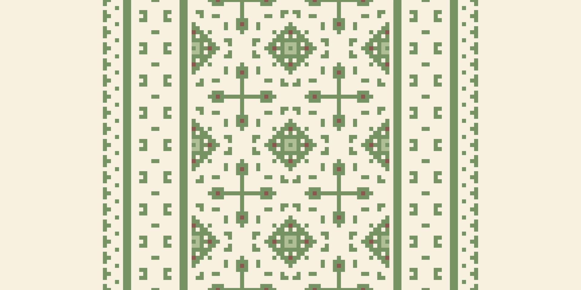 Pakistani dresses pattern Seamless Mughal architecture Motif embroidery, Pixel Ikat embroidery Design for Print figure tribal ink on cloth patola sari vector