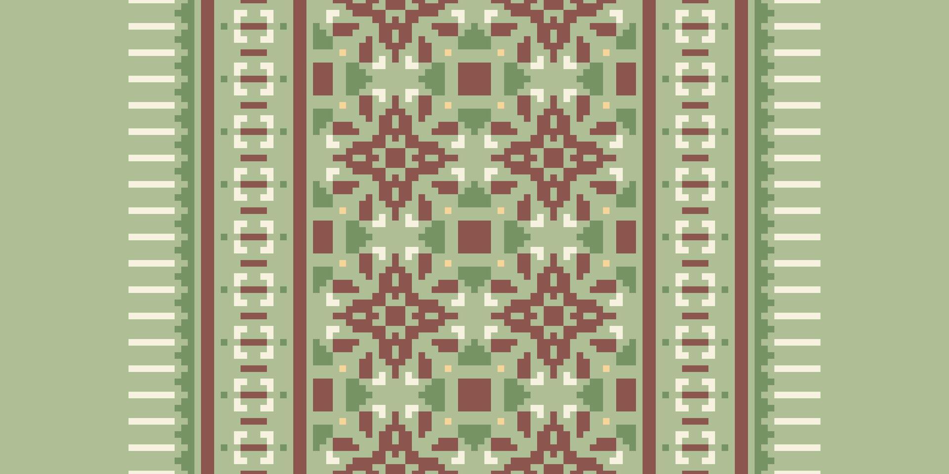 Pakistani dresses pattern Seamless Mughal architecture Motif embroidery, Pixel Ikat embroidery Design for Print egyptian pattern tibetan mandala bandanna vector