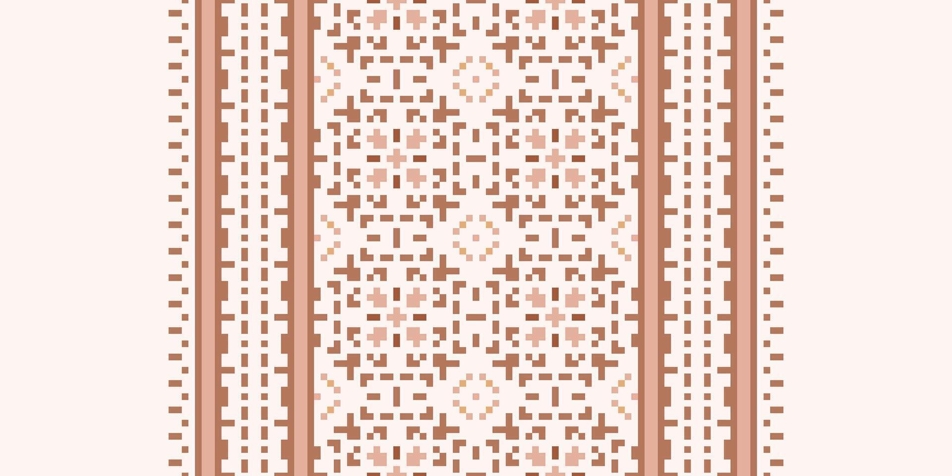 Pakistani dresses pattern Seamless Scandinavian pattern Motif embroidery, Pixel Ikat embroidery Design for Print vyshyvanka placemat quilt sarong sarong beach kurtis Indian motifs vector