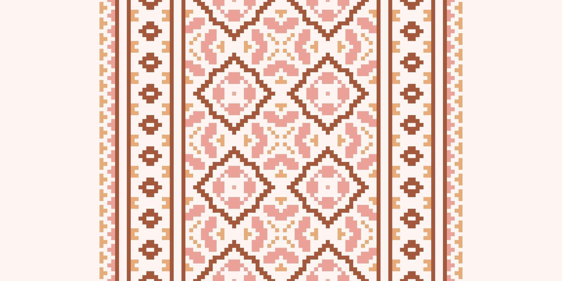 Pakistani dresses pattern Seamless Scandinavian pattern Motif embroidery, Pixel Ikat embroidery Design for Print scarf hijab pattern kerchief Pixel Ikat Silk kurti model mughal patterns vector