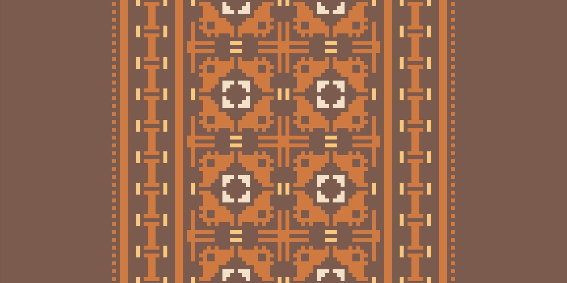 Anarkali Pattern Seamless Native American, Motif embroidery, Pixel Ikat embroidery Design for Print indonesian batik motif embroidery native american kurta mughal design vector