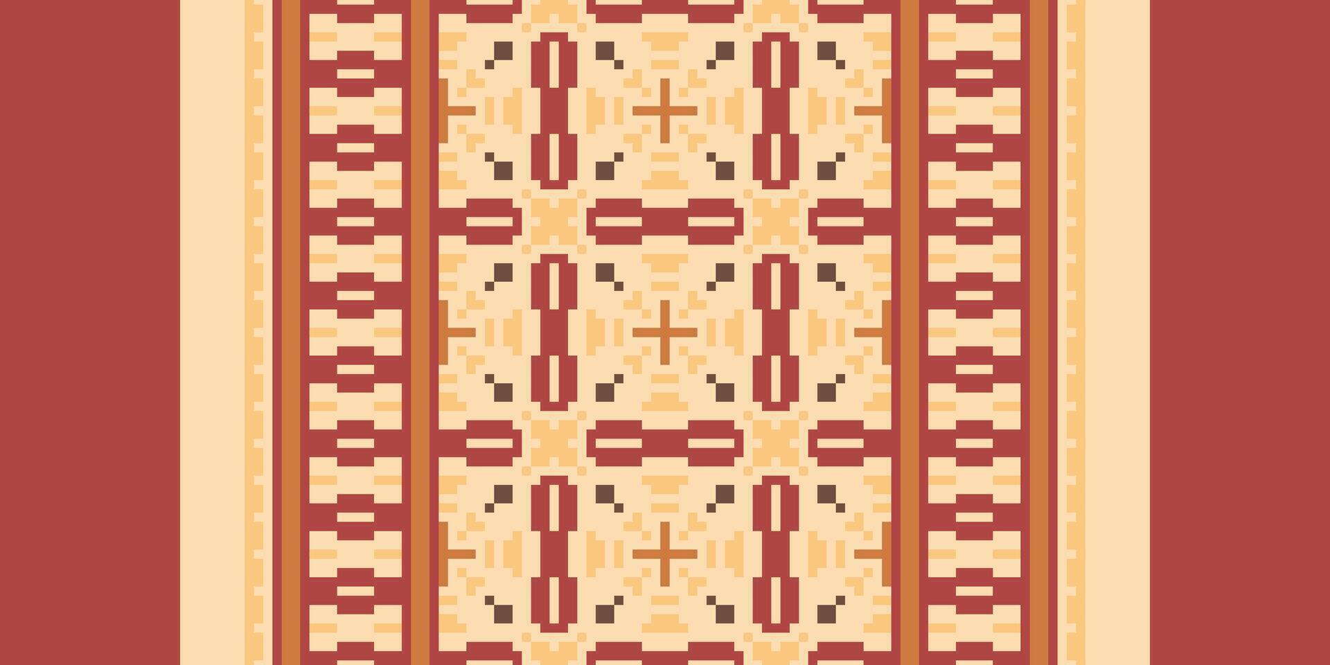 Anarkali Pattern Seamless Bandana print silk Motif embroidery, Pixel Ikat embroidery Design for Print scandinavian pattern saree ethnic nativity gypsy pattern vector