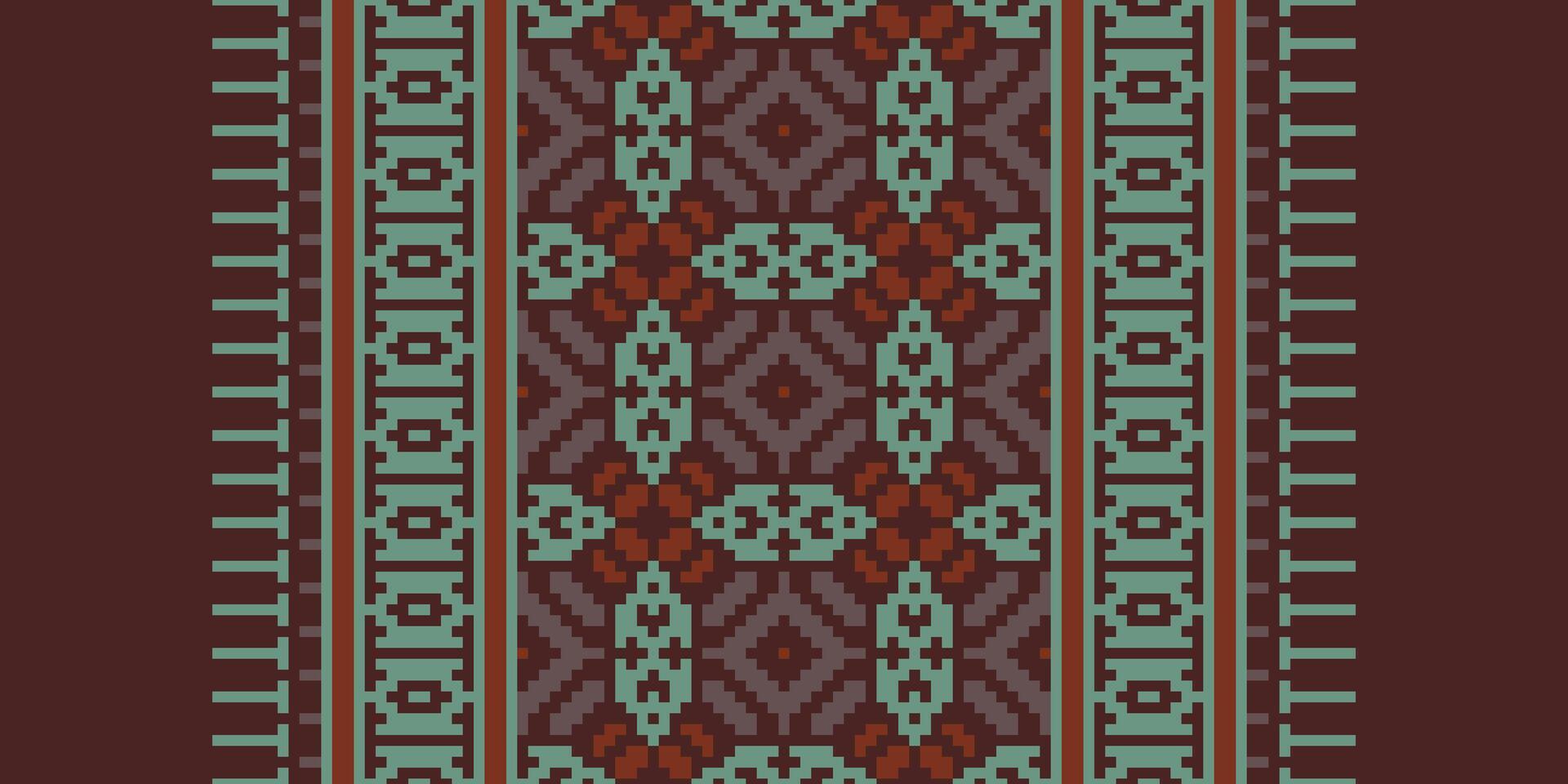 Anarkali Pattern Seamless Australian aboriginal pattern Motif embroidery, Pixel Ikat embroidery Design for Print tapestry floral kimono repeat pattern lacing spanish motif vector