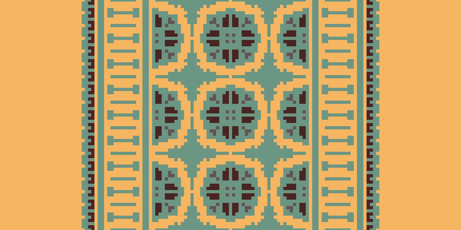Anarkali Pattern Seamless Australian aboriginal pattern Motif embroidery, Pixel Ikat embroidery Design for Print pattern vintage flower folk navajo patchwork pattern vector
