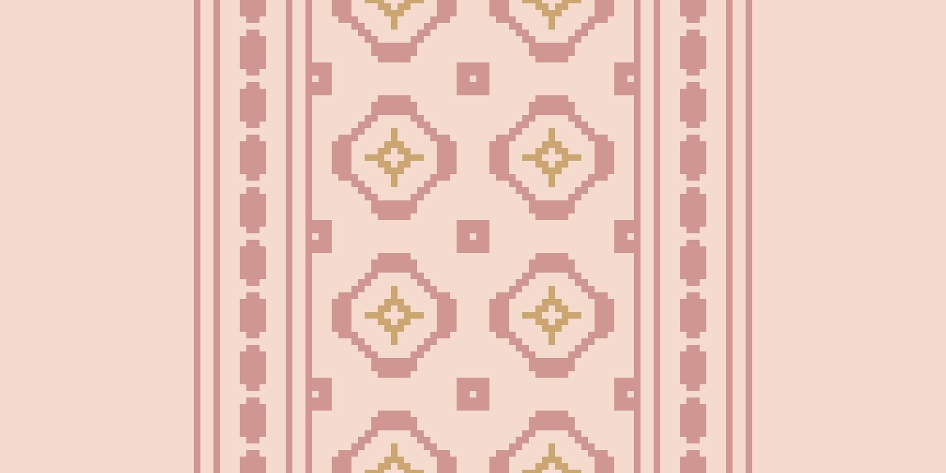 Anarkali Pattern Seamless Scandinavian pattern Motif embroidery, Pixel Ikat embroidery Design for Print endless arabesque cloth dupatta shawl bandana print silk kurta men vector