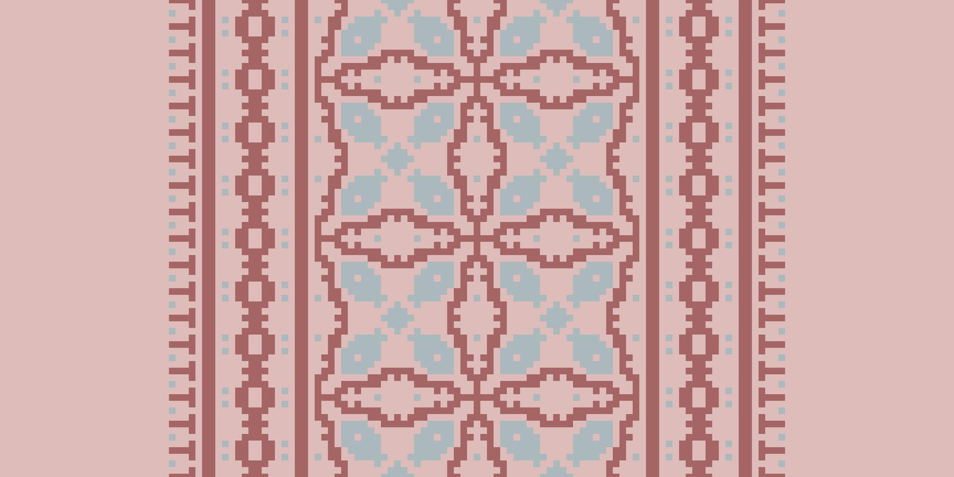 Anarkali Pattern Seamless Scandinavian pattern Motif embroidery, Pixel Ikat embroidery Design for Print indonesian batik motif embroidery native american kurta mughal design vector