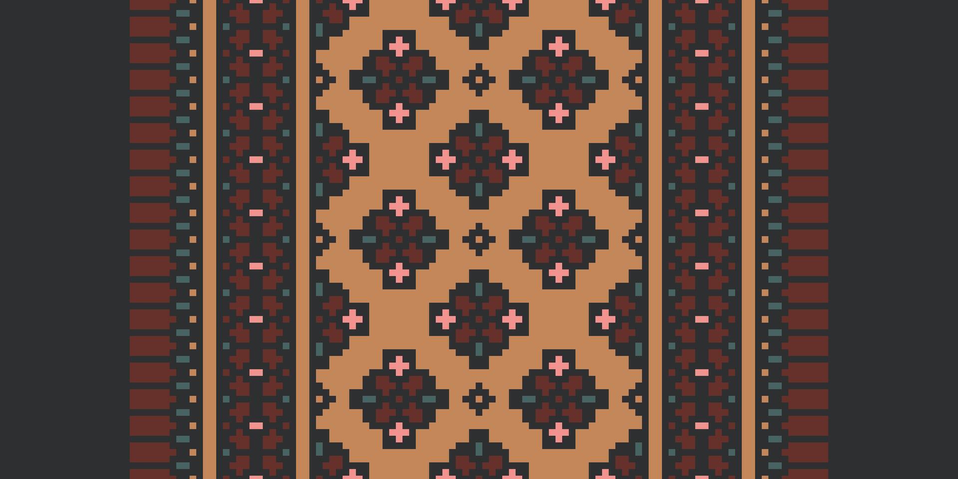 Anarkali Pattern Seamless Scandinavian pattern Motif embroidery, Pixel Ikat embroidery Design for Print lace pattern seamless pattern vintage shibori jacquard seamless vector