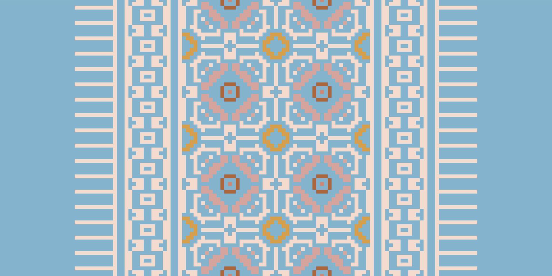 Anarkali Pattern Seamless Scandinavian pattern Motif embroidery, Pixel Ikat embroidery Design for Print border embroidery ancient egypt vector