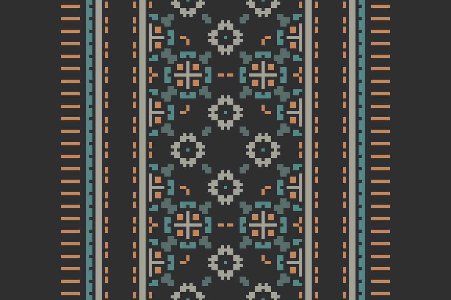 Anarkali frock design Seamless Native American, Motif embroidery, Pixel Ikat embroidery Design for Print border embroidery ancient egypt vector