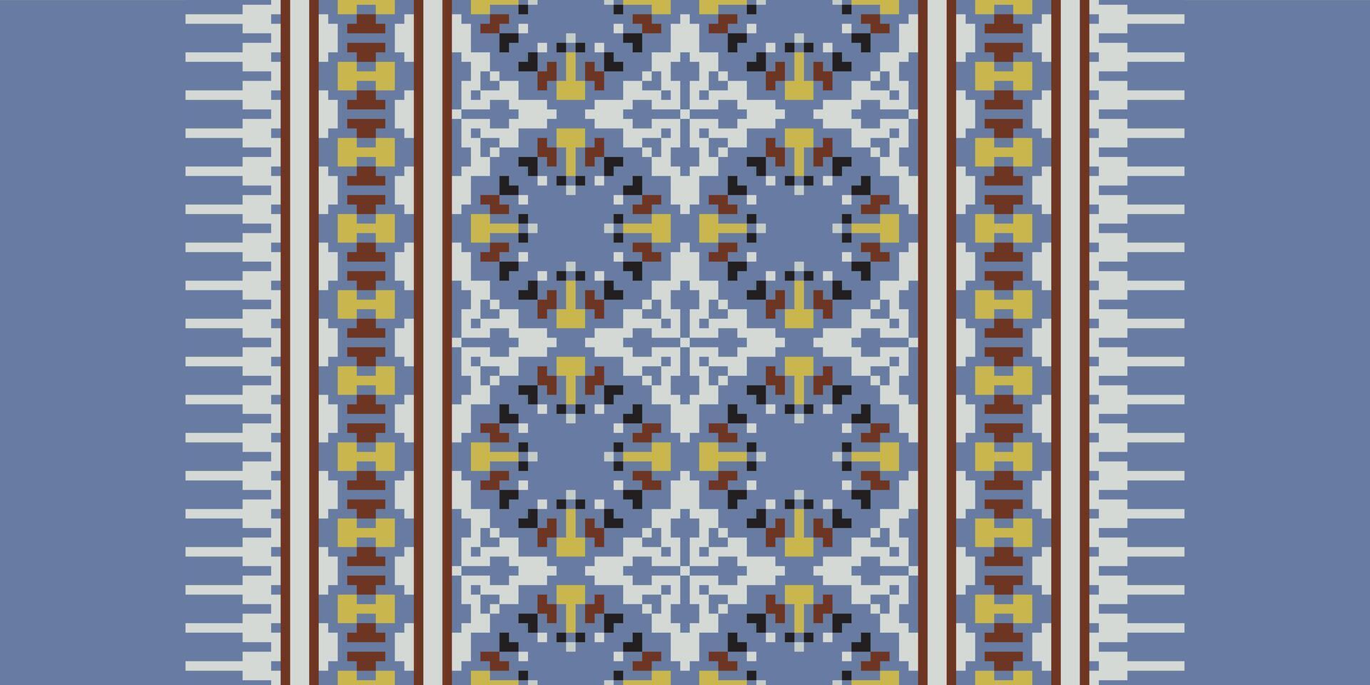 Silk fabric Patola sari Pattern Seamless Scandinavian pattern Motif embroidery, Pixel Ikat embroidery Design for Print scandinavian pattern saree ethnic nativity gypsy pattern vector
