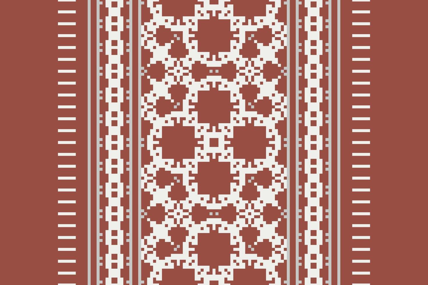 Anarkali frock design Seamless Bandana print silk Motif embroidery, Pixel Ikat embroidery Design for Print endless arabesque cloth dupatta shawl bandana print silk kurta men vector