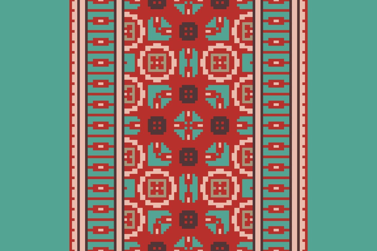 Anarkali frock design Seamless Bandana print silk Motif embroidery, Pixel Ikat embroidery Design for Print kurta pattern mughal motifs tapestry pattern floral repeat vector