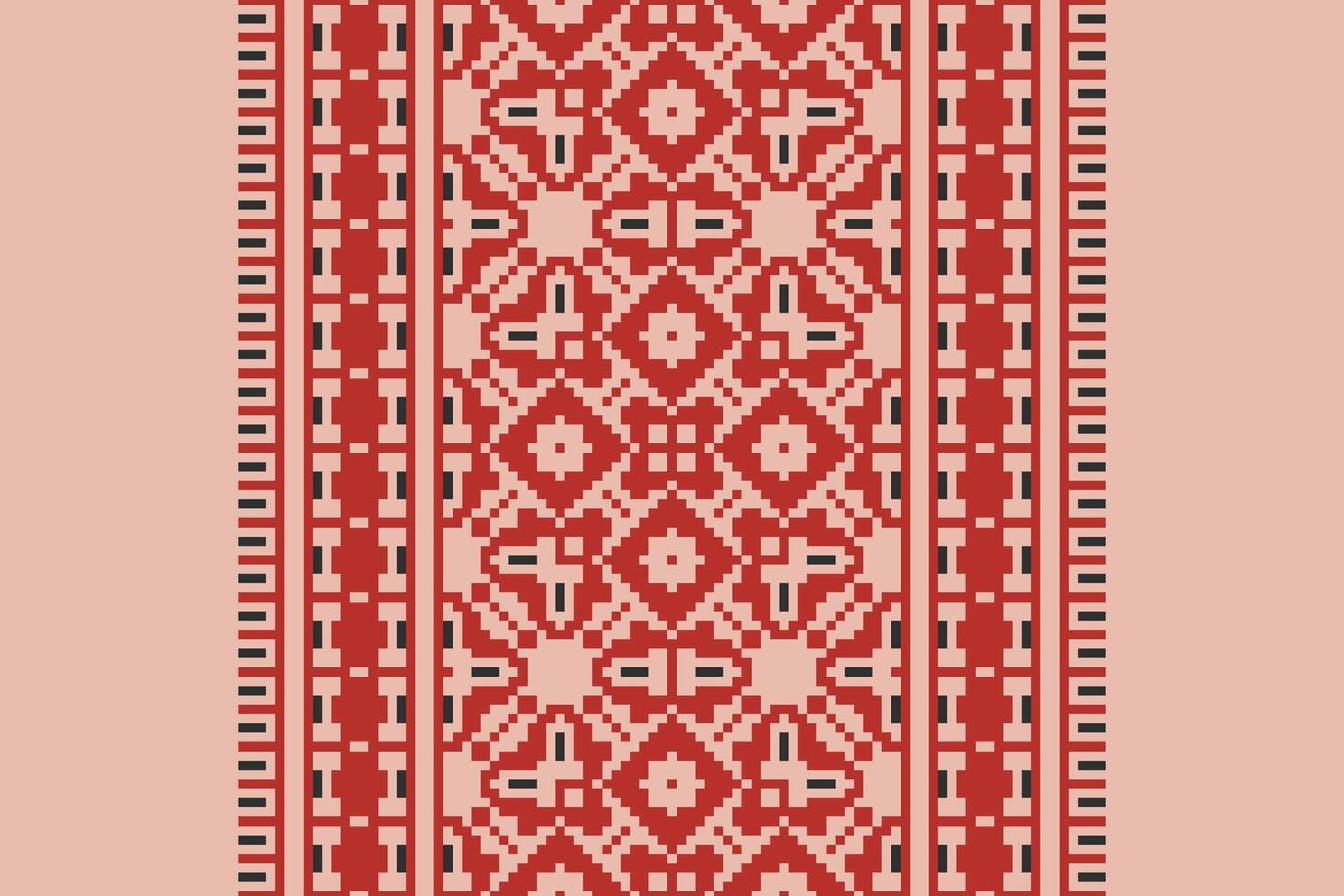 Anarkali frock design Seamless Bandana print silk Motif embroidery, Pixel Ikat embroidery Design for Print indigenous art aboriginal art pattern floral kurti mughal border vector