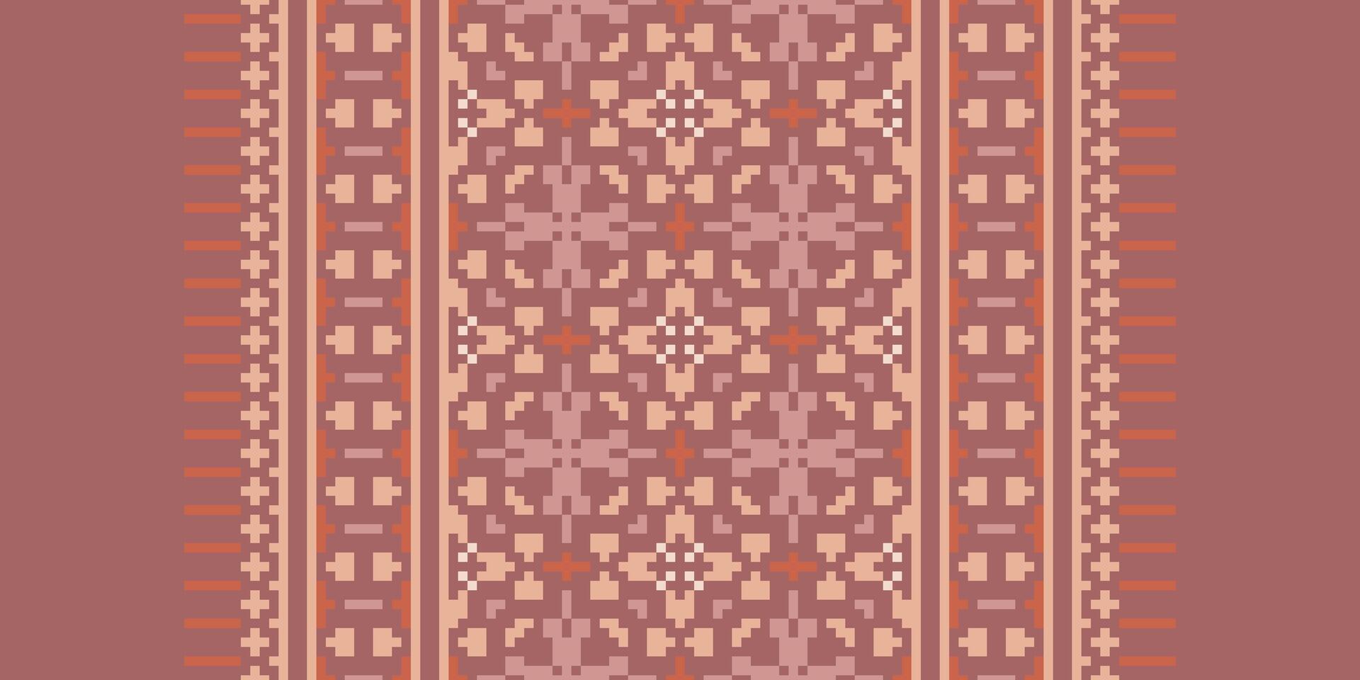 Anarkali frock design Seamless Native American, Motif embroidery, Pixel Ikat embroidery Design for Print vyshyvanka placemat quilt sarong sarong beach kurtis Indian motifs vector
