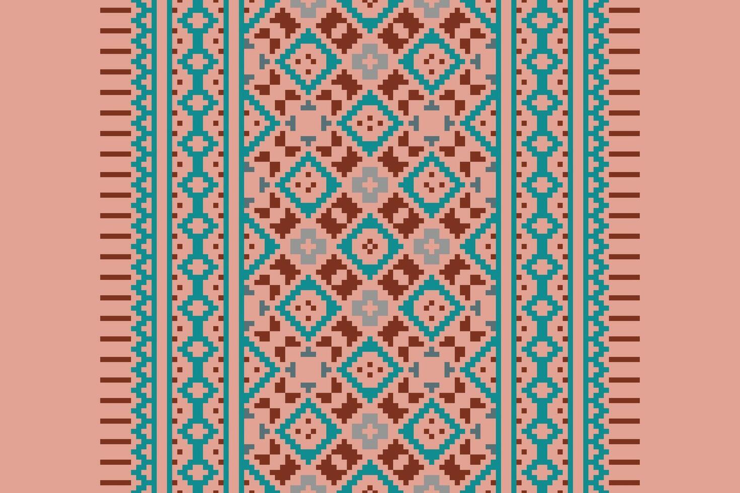Anarkali frock design Seamless Australian aboriginal pattern Motif embroidery, Pixel Ikat embroidery Design for Print figure tribal ink on cloth patola sari vector