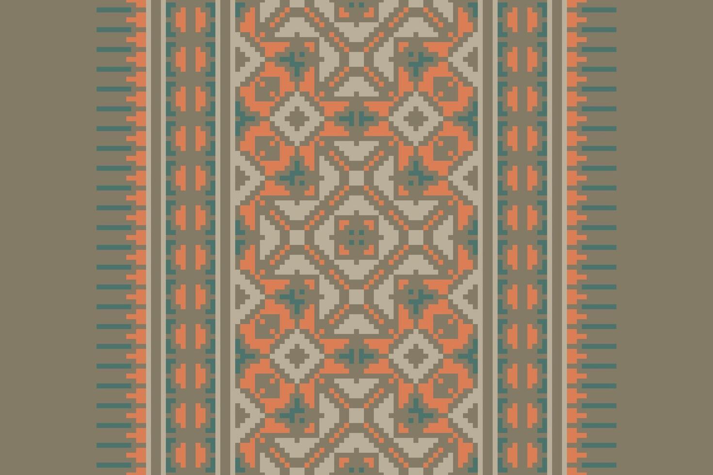 Anarkali frock design Seamless Scandinavian pattern Motif embroidery, Pixel Ikat embroidery Design for Print scarf hijab pattern kerchief Pixel Ikat Silk kurti model mughal patterns vector