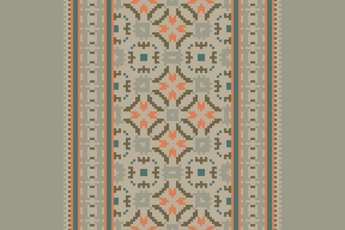 Anarkali frock design Seamless Scandinavian pattern Motif embroidery, Pixel Ikat embroidery Design for Print kurta pattern mughal motifs tapestry pattern floral repeat vector