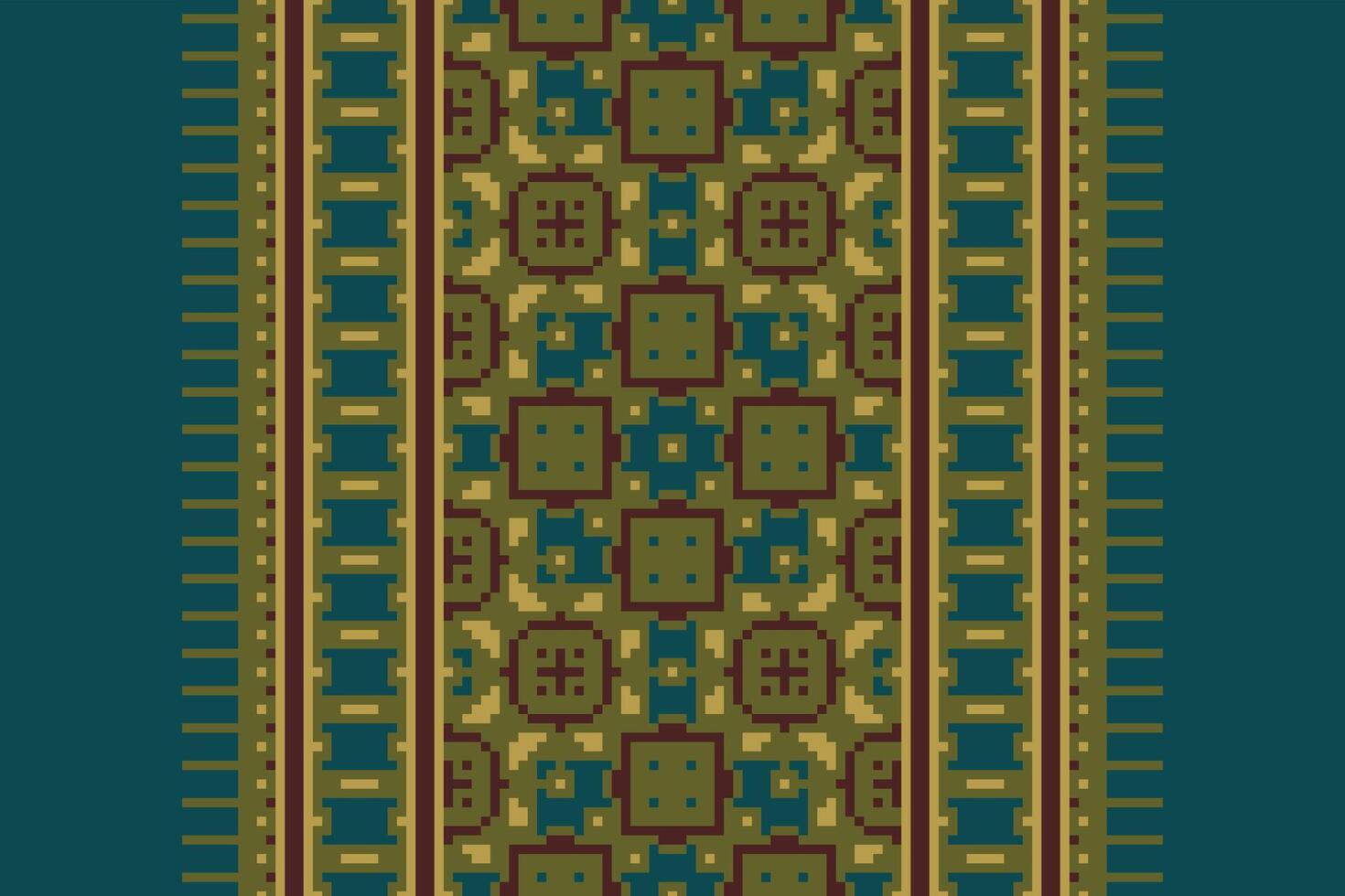Anarkali frock design Seamless Scandinavian pattern Motif embroidery, Pixel Ikat embroidery Design for Print scandinavian pattern saree ethnic nativity gypsy pattern vector