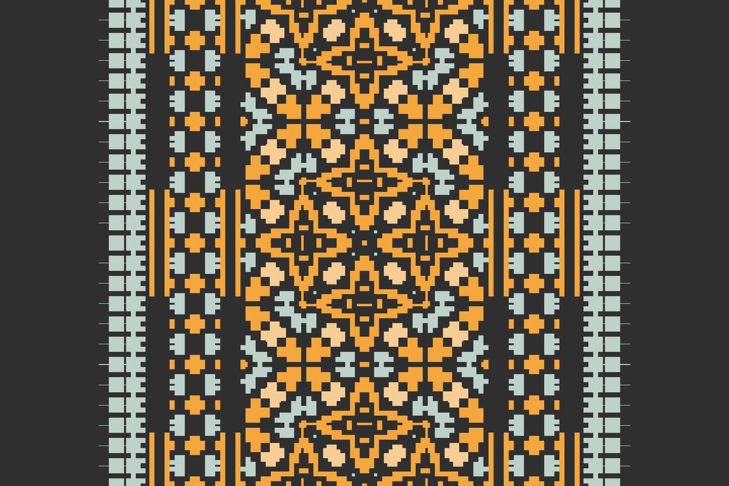 Kurta Pattern Seamless Native American, Motif embroidery, Pixel Ikat embroidery Design for Print scandinavian pattern saree ethnic nativity gypsy pattern vector