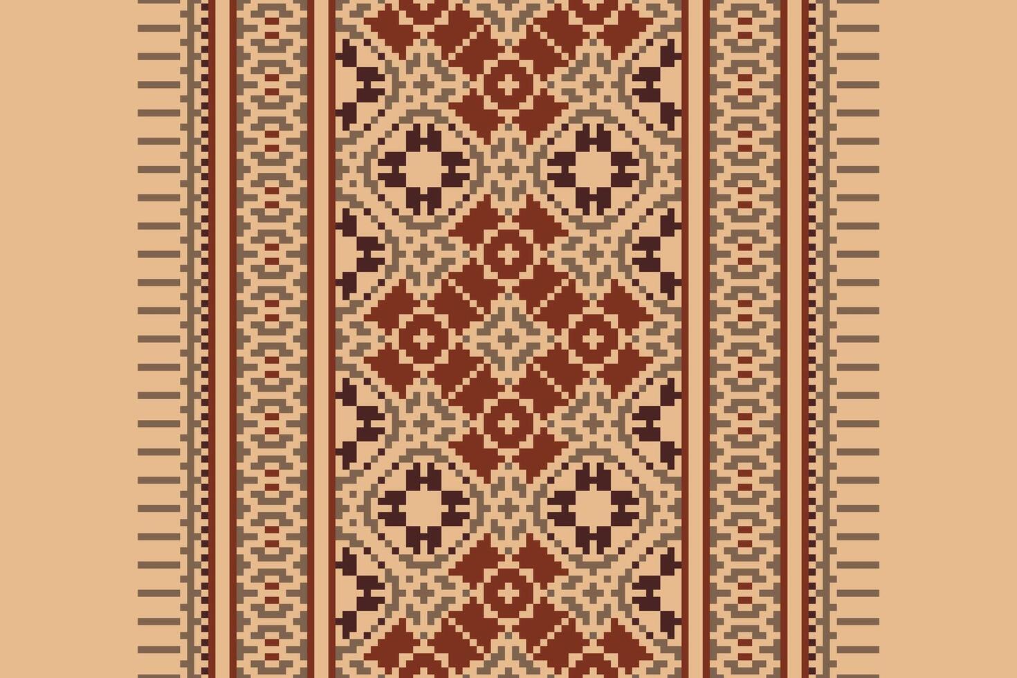 Kurta Pattern Seamless Native American, Motif embroidery, Pixel Ikat embroidery Design for Print endless arabesque cloth dupatta shawl bandana print silk kurta men vector