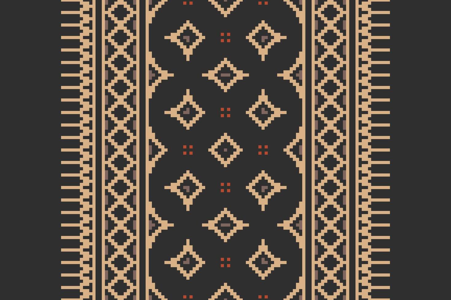 Kurta Pattern Seamless Australian aboriginal pattern Motif embroidery, Pixel Ikat embroidery Design for Print figure tribal ink on cloth patola sari vector