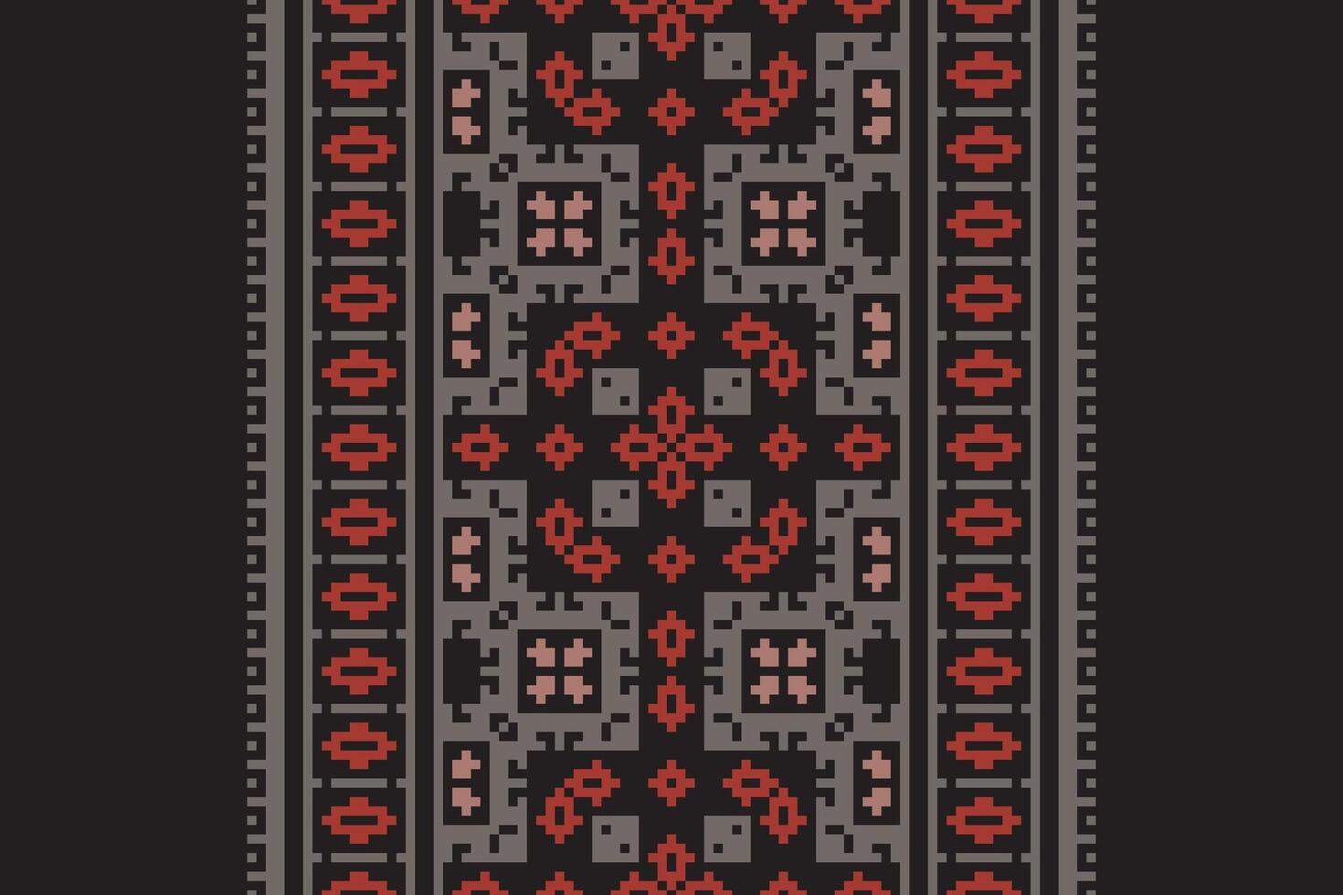 Kurta Pattern Seamless Bandana print silk Motif embroidery, Pixel Ikat embroidery Design for Print scandinavian pattern saree ethnic nativity gypsy pattern vector