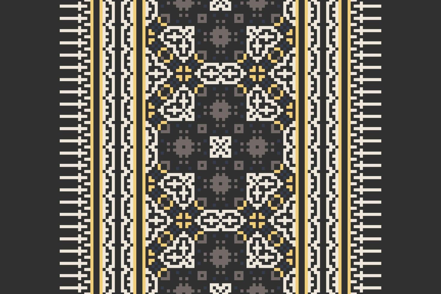 Kurta Pattern Seamless Bandana print silk Motif embroidery, Pixel Ikat embroidery Design for Print lace pattern turkish ceramic ancient egypt art jacquard pattern vector