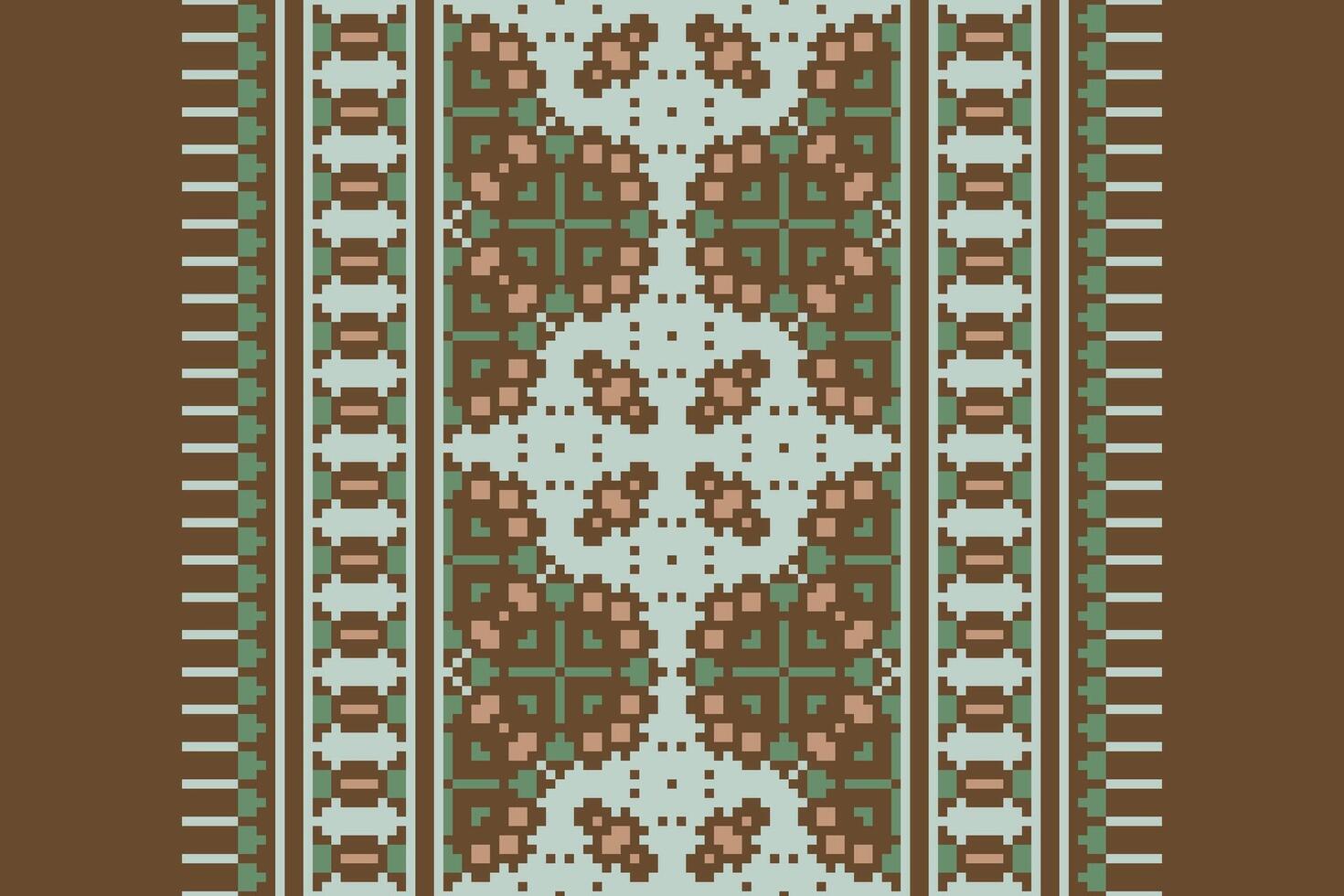 Kurta Pattern Seamless Bandana print silk Motif embroidery, Pixel Ikat embroidery Design for Print indigenous art aboriginal art pattern floral kurti mughal border vector