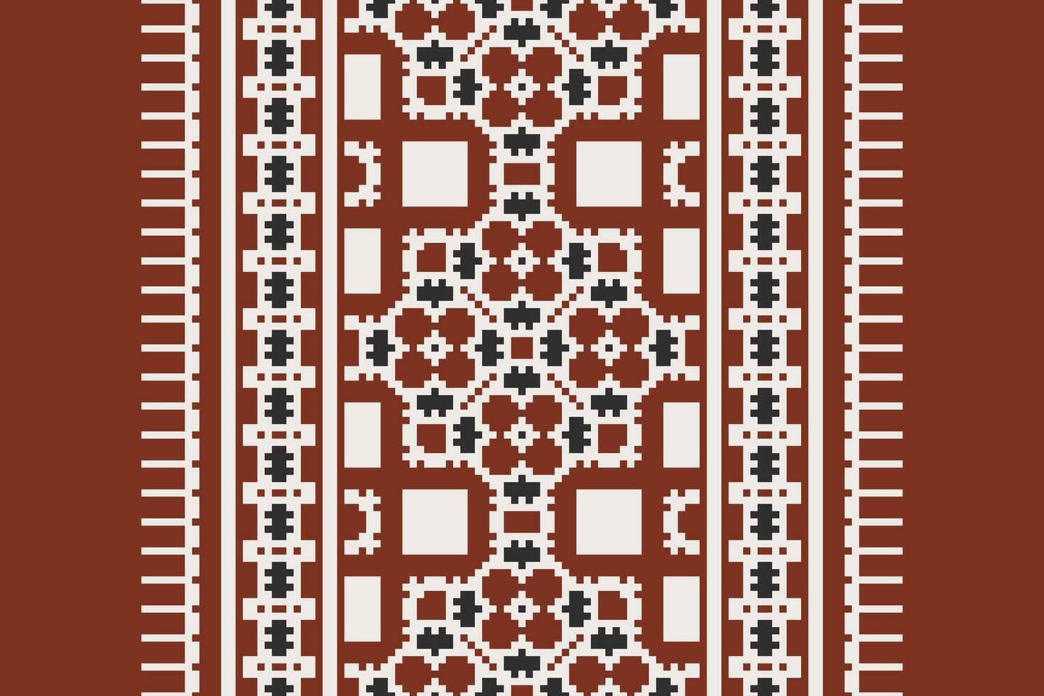 Kurta Pattern Seamless Mughal architecture Motif embroidery, Pixel Ikat embroidery Design for Print Texture fabric saree sari carpet. kurta patola saree vector