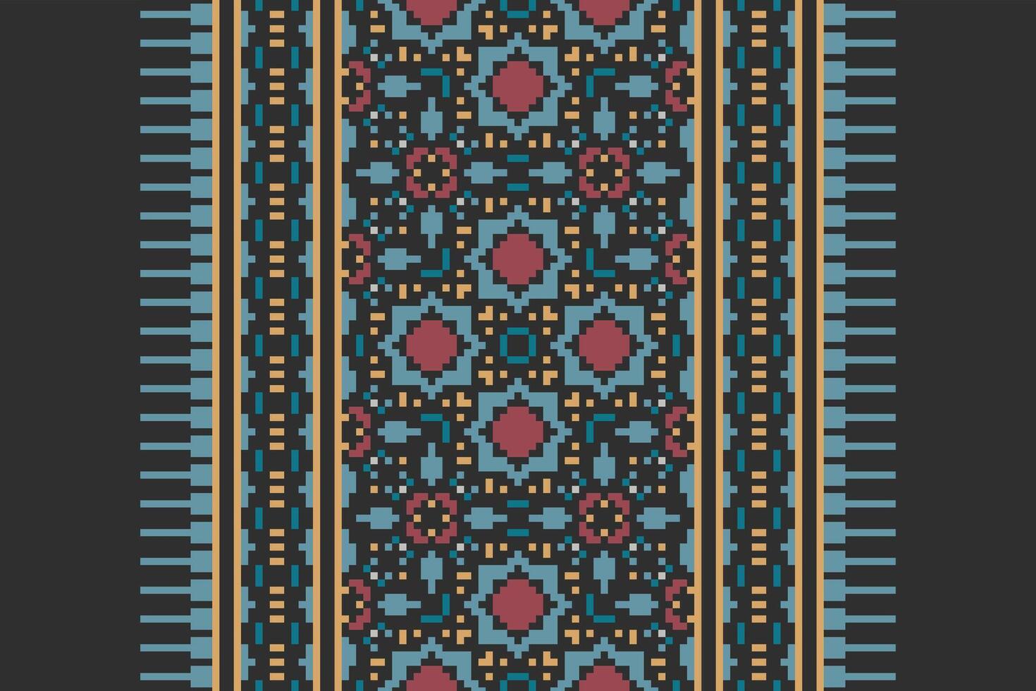 Kurta Pattern Seamless Australian aboriginal pattern Motif embroidery, Pixel Ikat embroidery Design for Print scandinavian pattern saree ethnic nativity gypsy pattern vector