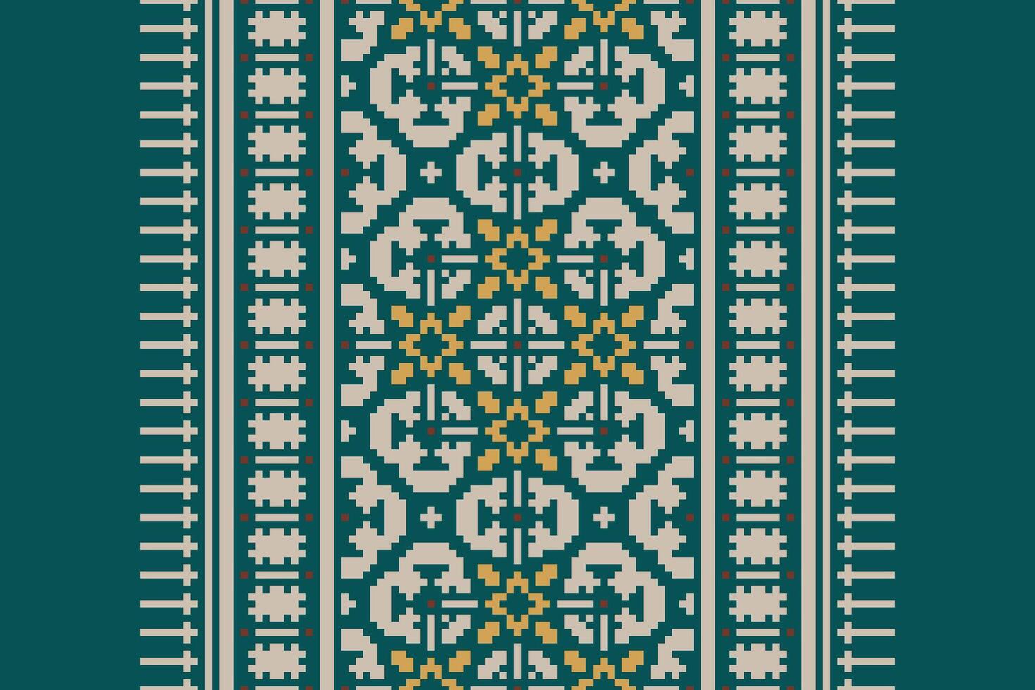 Kurta Pattern Seamless Mughal architecture Motif embroidery, Pixel Ikat embroidery Design for Print scandinavian pattern saree ethnic nativity gypsy pattern vector