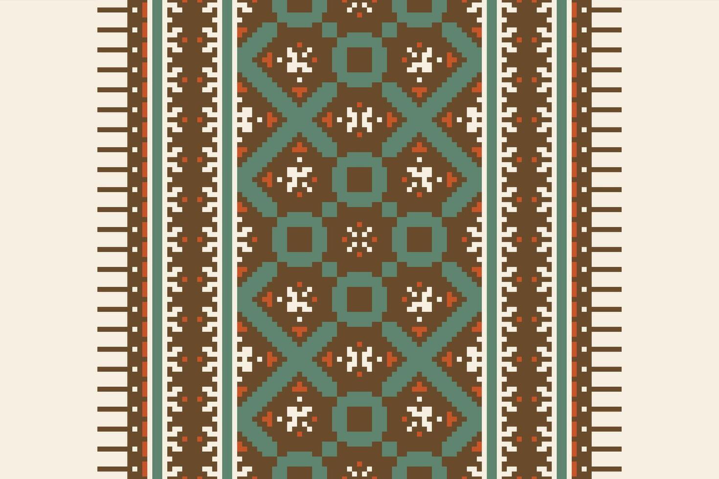 Kurta Pattern Seamless Scandinavian pattern Motif embroidery, Pixel Ikat embroidery Design for Print pattern vintage flower folk navajo patchwork pattern vector