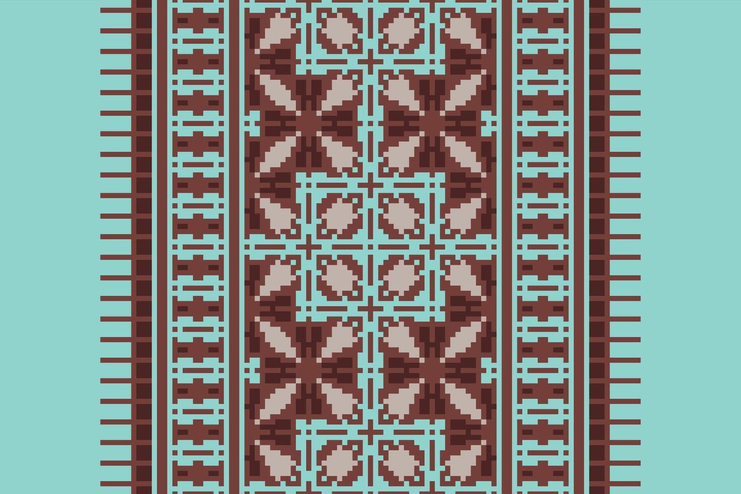 Punjabi Pattern Seamless Native American, Motif embroidery, Pixel Ikat embroidery Design for Print indigenous art aboriginal art pattern floral kurti mughal border vector