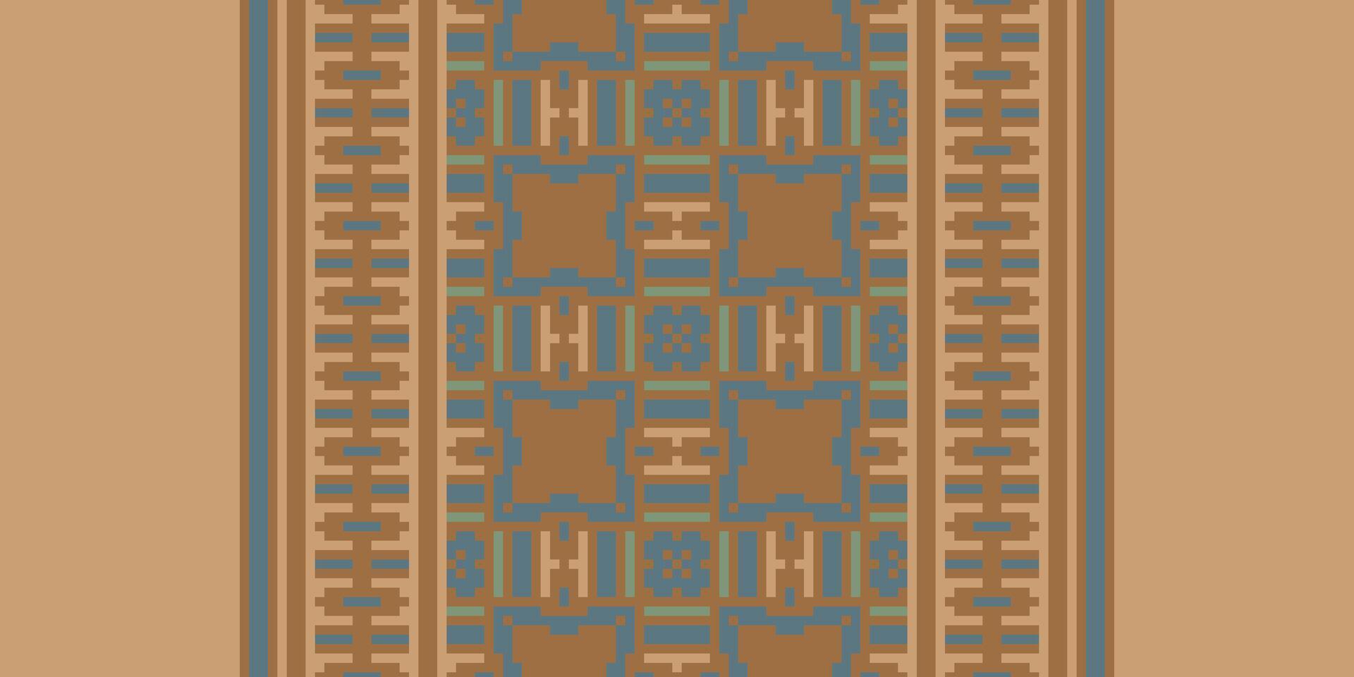 Nordic pattern Seamless Native American, Motif embroidery, Pixel Ikat embroidery Design for Print tapestry floral kimono repeat pattern lacing spanish motif vector