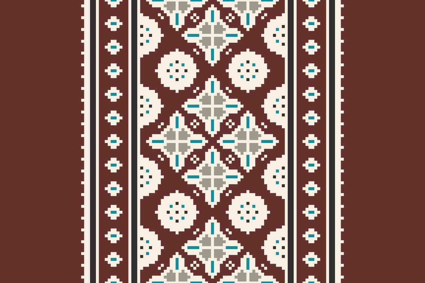 Punjabi Pattern Seamless Native American, Motif embroidery, Pixel Ikat embroidery Design for Print endless arabesque cloth dupatta shawl bandana print silk kurta men vector
